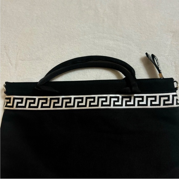 NWOT Versace Fragrances Canvas and Leather Messenger Bag! - Picture 4 of 5